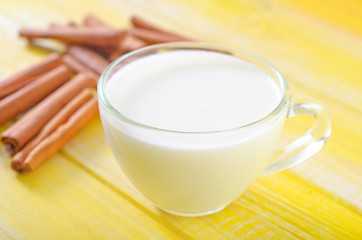 Image showing milk with cinnamon