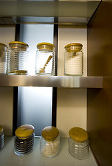 Image showing Containers on the Shelf