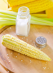 Image showing Corn with salt