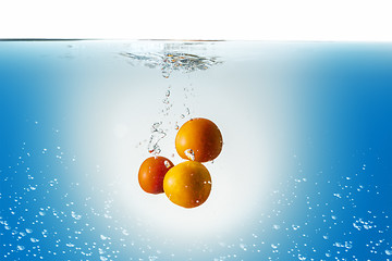 Image showing tomatoes in water