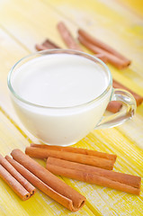Image showing milk with cinnamon