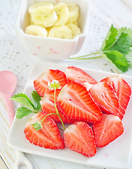 Image showing strawberry and banana