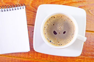 Image showing coffee and note