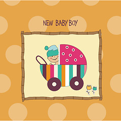 Image showing baby boy shower card