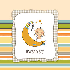 Image showing baby boy shower card