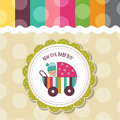 Image showing baby boy shower card