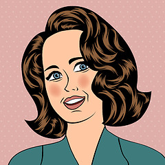 Image showing Pop Art illustration of girl 