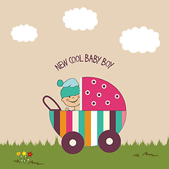 Image showing baby boy shower card