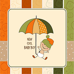 Image showing baby boy shower card