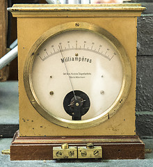 Image showing Old  ampere meter