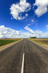 Image showing Summer road .  field