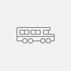 Image showing School bus line icon.