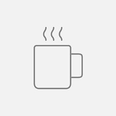 Image showing Mug of hot drink line icon.