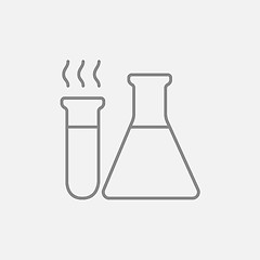 Image showing Laboratory equipment line icon.