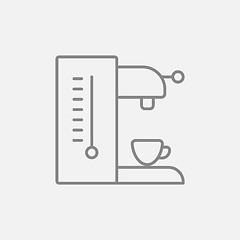 Image showing Coffee maker line icon.