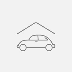 Image showing Car garage line icon.