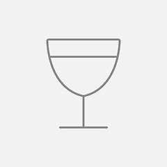 Image showing Glass of wine line icon.