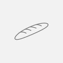 Image showing Baguette line icon.