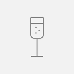 Image showing Glass of champagne line icon.