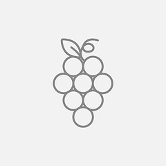 Image showing Bunch of grapes line icon.