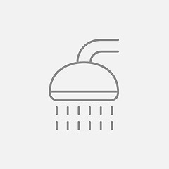 Image showing Shower line icon.