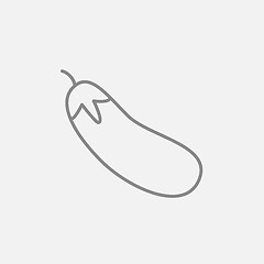 Image showing Eggplant line icon.