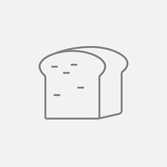 Image showing Half of bread line icon.