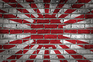 Image showing Dark brick wall - Japan