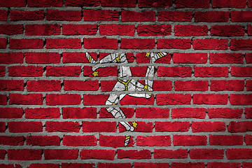 Image showing Dark brick wall - Isle of man