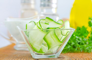 Image showing salad with cucumber