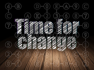 Image showing Timeline concept: Time for Change in grunge dark room