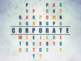 Image showing Finance concept: Corporate in Crossword Puzzle