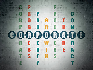 Image showing Business concept: Corporate in Crossword Puzzle