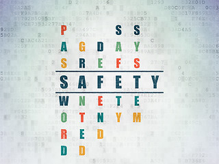 Image showing Protection concept: Safety in Crossword Puzzle