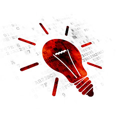 Image showing Finance concept: Light Bulb on Digital background