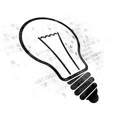 Image showing Finance concept: Light Bulb on Digital background