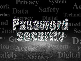 Image showing Privacy concept: Password Security in grunge dark room
