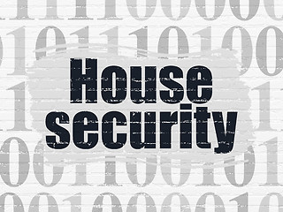 Image showing Security concept: House Security on wall background
