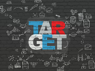 Image showing Business concept: Target on wall background