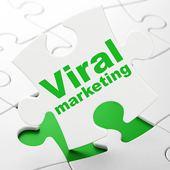 Image showing Marketing concept: Viral Marketing on puzzle background