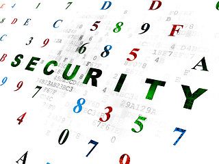 Image showing Protection concept: Security on Digital background