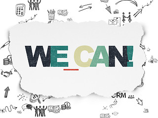 Image showing Finance concept: We can! on Torn Paper background