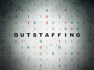 Image showing Business concept: Outstaffing on Digital Paper background