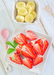 Image showing strawberry and banana