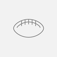 Image showing Rugby football ball line icon.