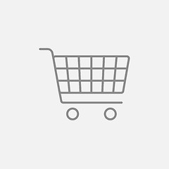 Image showing Shopping cart line icon.