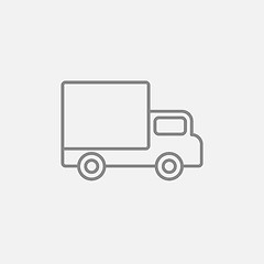 Image showing Delivery van line icon.