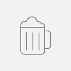 Image showing Mug of beer line icon.