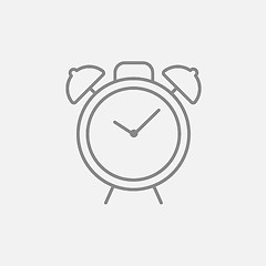 Image showing Alarm clock line icon.