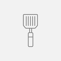 Image showing Kitchen spatula line icon.